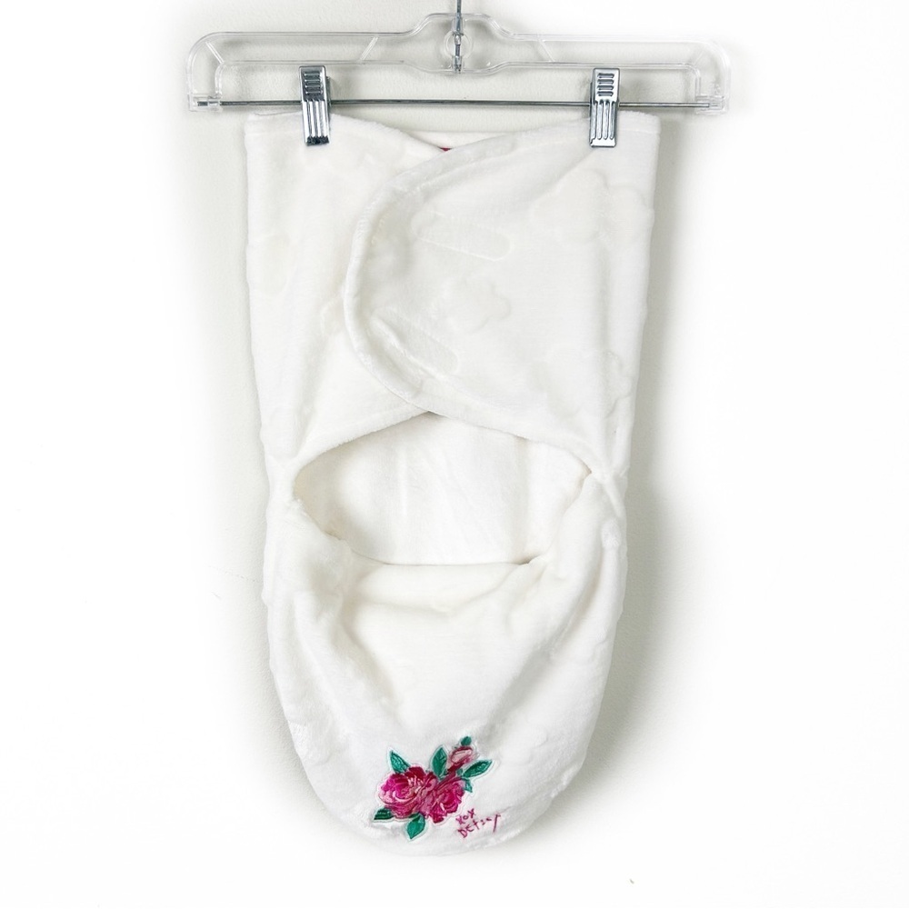 Betsey Johnson Ivory Floral swaddle blanket baby girls swaddling